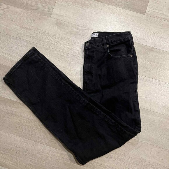 Abercrombie & Fitch 90's Straight Ultra High Rise Black Jeans - Picture 1 of 6